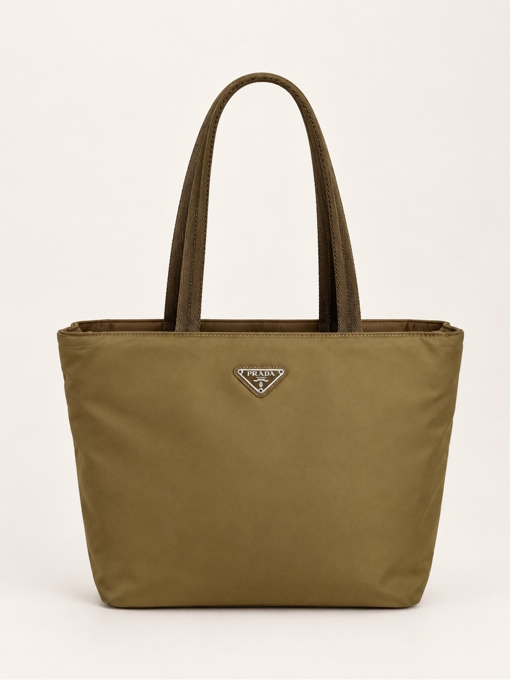 Prada Nylon Tessuto Tote Bag- Tan